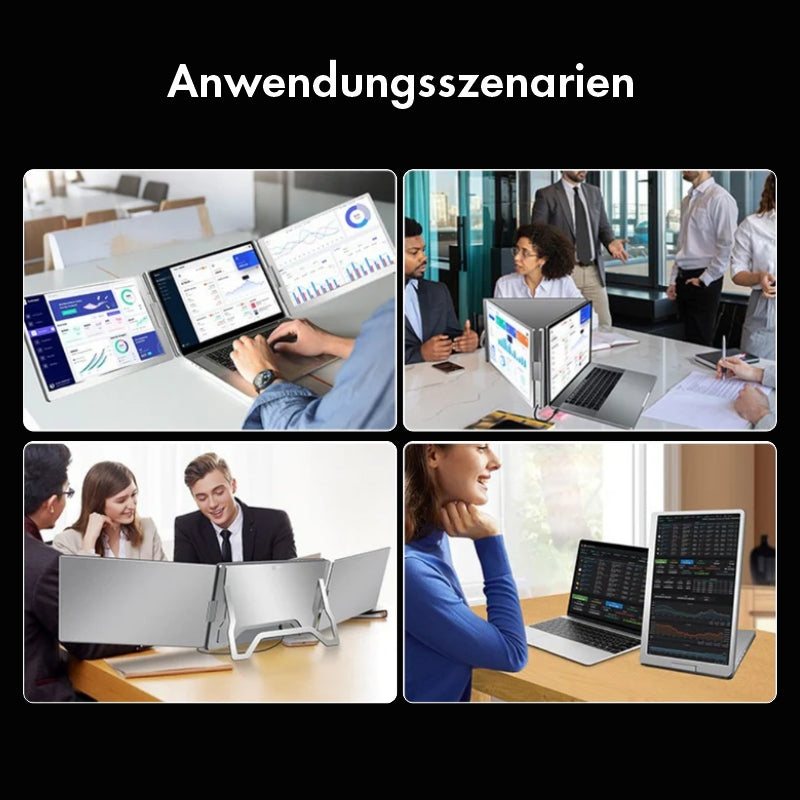 Flexi4Lap 14 Zoll – Anwendungsbeispiele für die Laptop-Bildschirmerweiterung