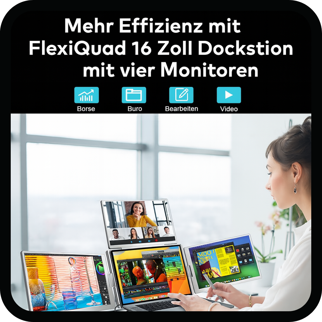 FlexiQuad 16 Zoll Dockstation - Deine mobile Desktop-Alternative