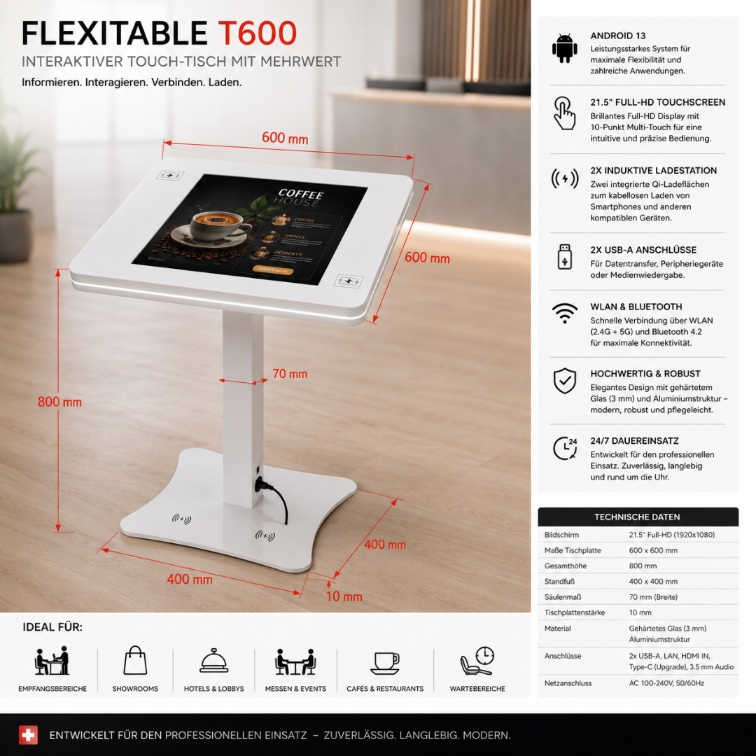 FlexiTable T600 - Android Touch Table