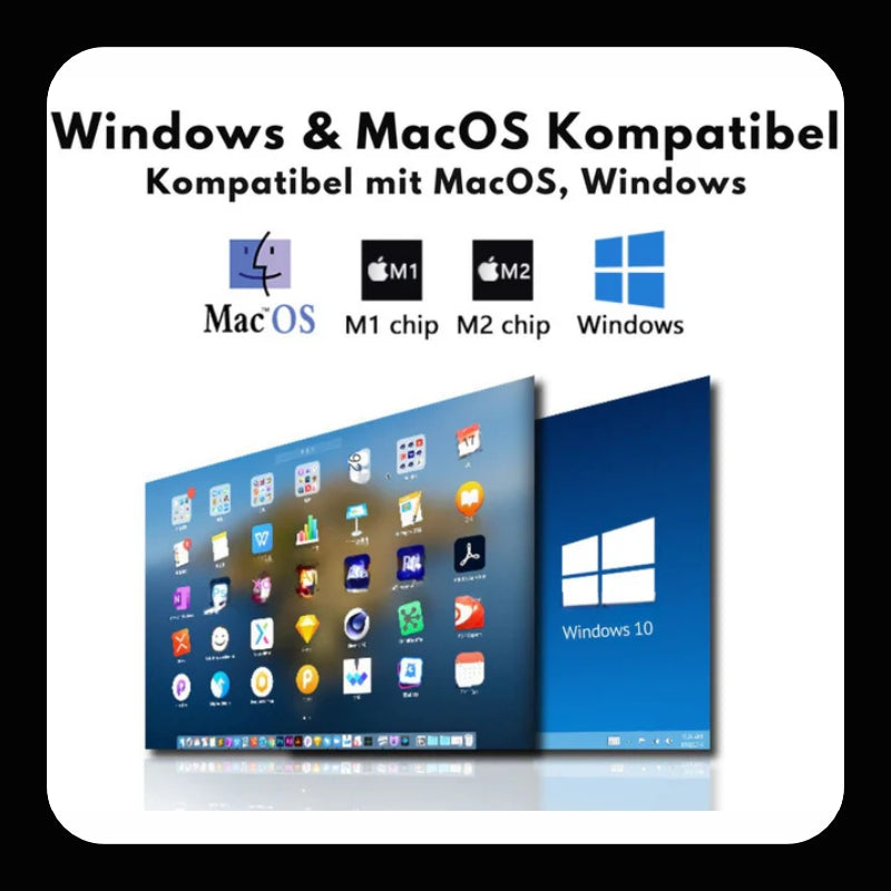 Die Laptop-Bildschirmerweiterung ist kompatibel für Windows und Apple Laptops