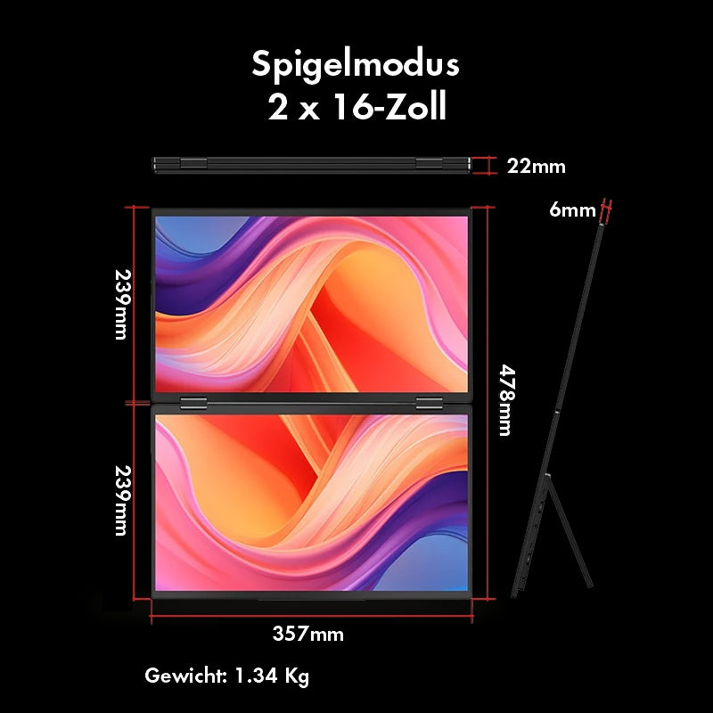 FlexiTwin 16 Zoll Spiegelmodus