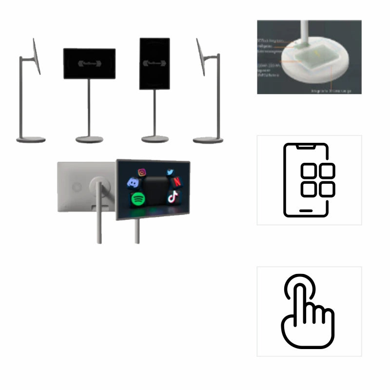 FlexiVision Pro 43" – 4K Touch Display mit Akku und Android 15