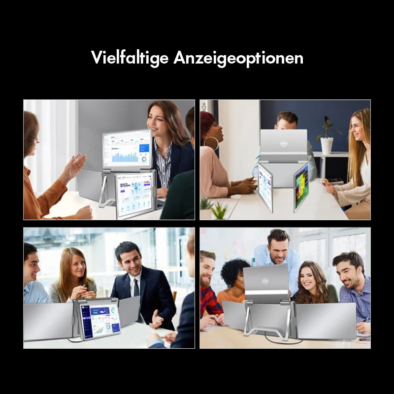 FlexiQuad 16 Zoll Dockstation - Deine mobile Laptop Bildschirmerweiterung mit vielfältigen Anzeigeoptionen