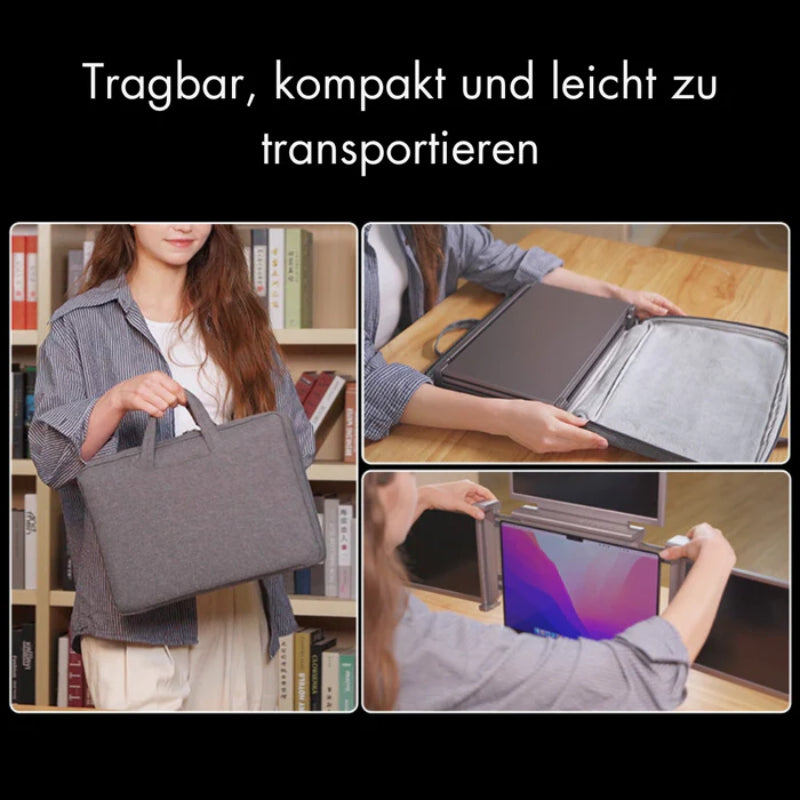 FlexiTriLap 13 Zoll - Die Laptop-Bildschirmerweiterung ist kompakt und somit leicht zu transportieren