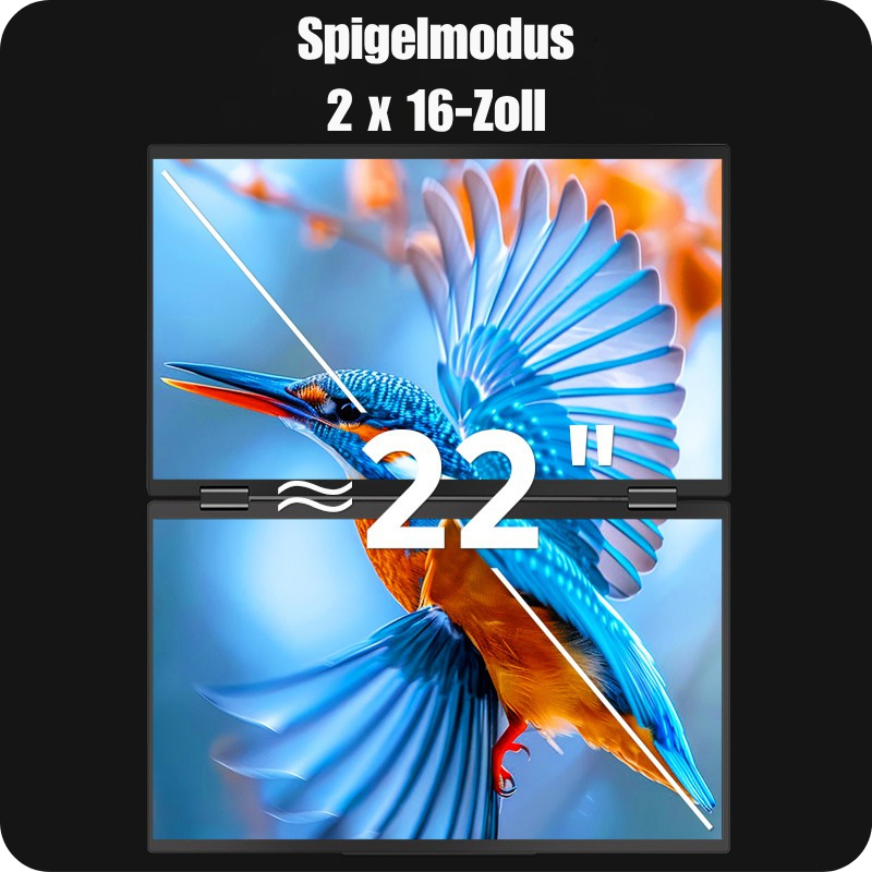 FlexiTwin 16 Zoll - Ein Kabel für zwei 16-Zoll Displays