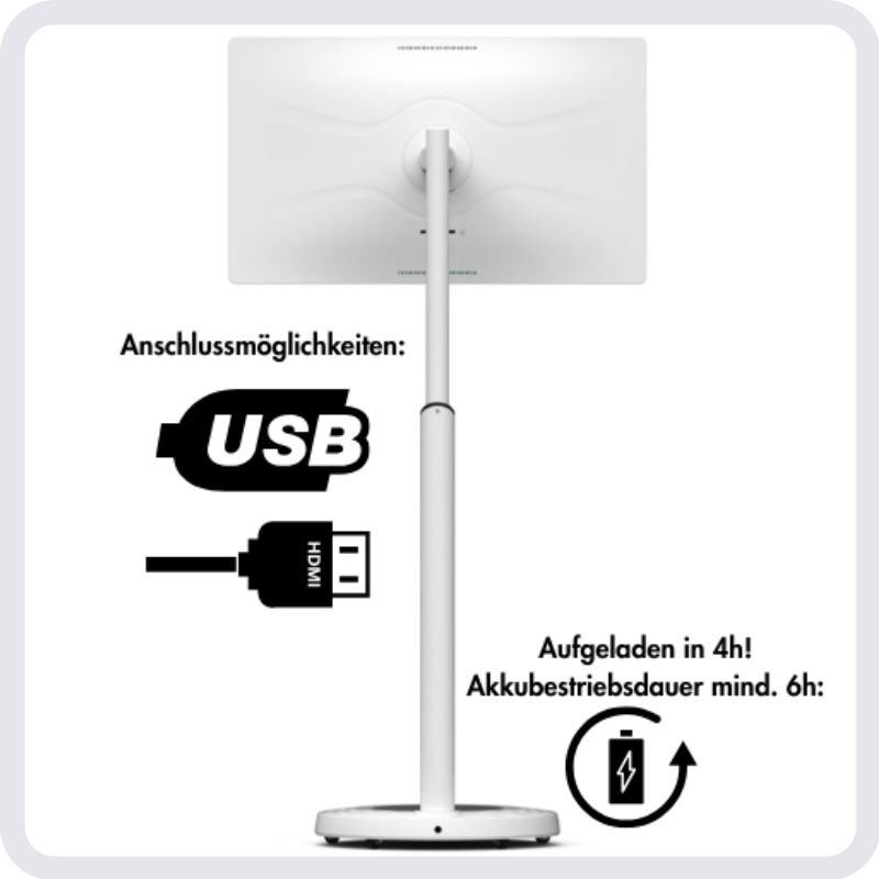 FlexiVision Pro 43" – 4K Touch Display mit Akku und Android 15